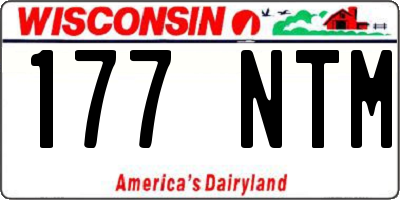 WI license plate 177NTM