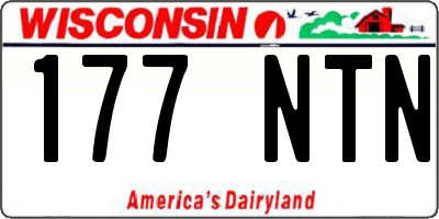 WI license plate 177NTN