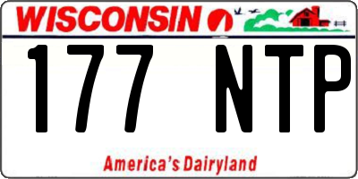 WI license plate 177NTP