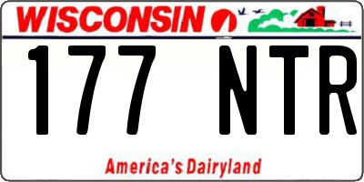 WI license plate 177NTR