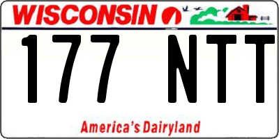 WI license plate 177NTT