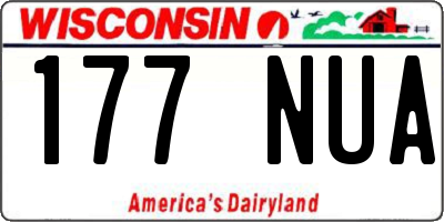 WI license plate 177NUA