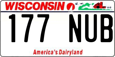 WI license plate 177NUB