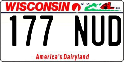 WI license plate 177NUD