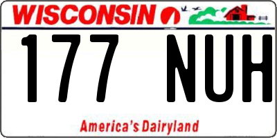 WI license plate 177NUH