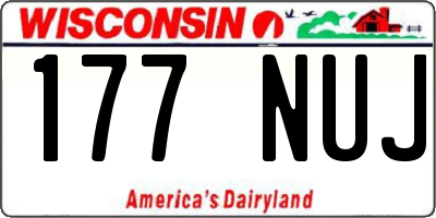 WI license plate 177NUJ