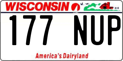 WI license plate 177NUP