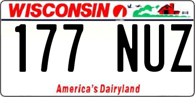 WI license plate 177NUZ