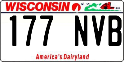 WI license plate 177NVB