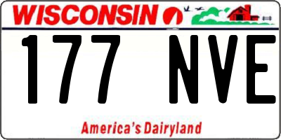 WI license plate 177NVE