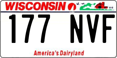 WI license plate 177NVF