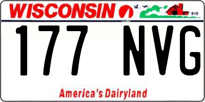 WI license plate 177NVG