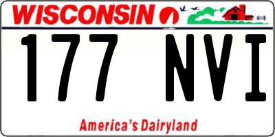WI license plate 177NVI