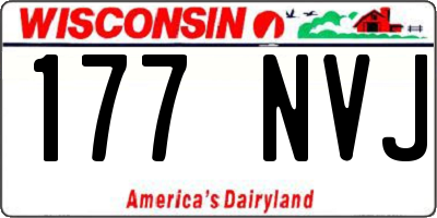 WI license plate 177NVJ
