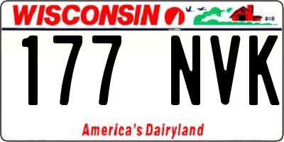 WI license plate 177NVK