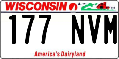 WI license plate 177NVM