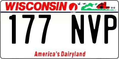 WI license plate 177NVP