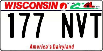 WI license plate 177NVT