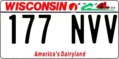 WI license plate 177NVV
