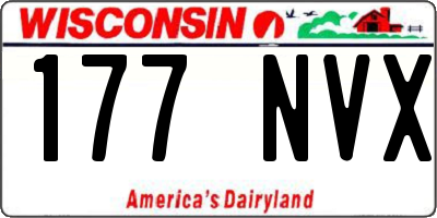 WI license plate 177NVX