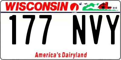 WI license plate 177NVY