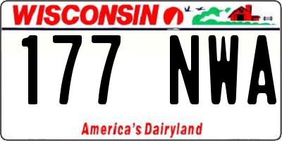WI license plate 177NWA