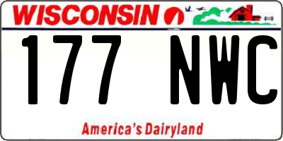 WI license plate 177NWC
