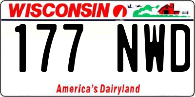 WI license plate 177NWD