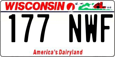 WI license plate 177NWF