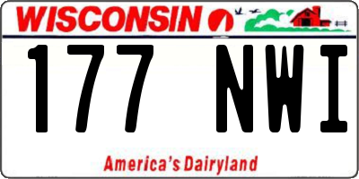 WI license plate 177NWI