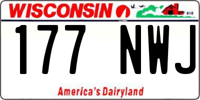 WI license plate 177NWJ