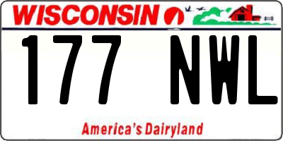 WI license plate 177NWL