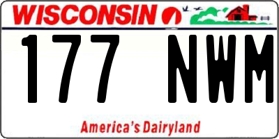 WI license plate 177NWM