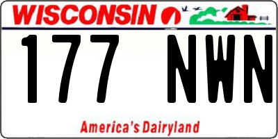 WI license plate 177NWN
