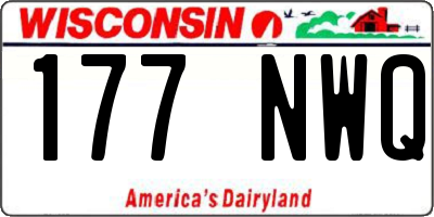 WI license plate 177NWQ