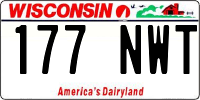 WI license plate 177NWT