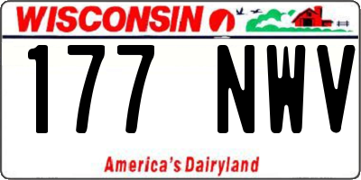 WI license plate 177NWV