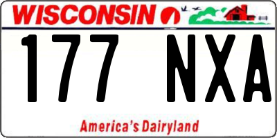 WI license plate 177NXA