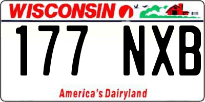WI license plate 177NXB