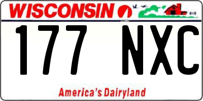 WI license plate 177NXC