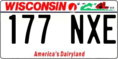 WI license plate 177NXE