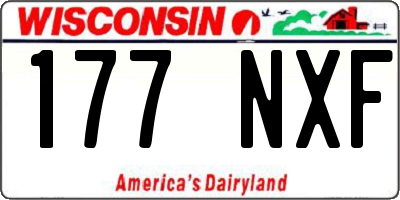 WI license plate 177NXF