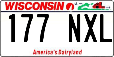 WI license plate 177NXL
