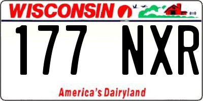 WI license plate 177NXR