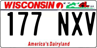 WI license plate 177NXV