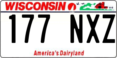 WI license plate 177NXZ
