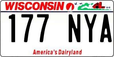 WI license plate 177NYA