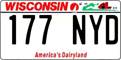 WI license plate 177NYD