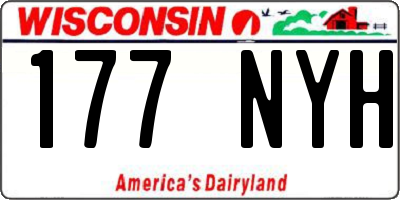 WI license plate 177NYH