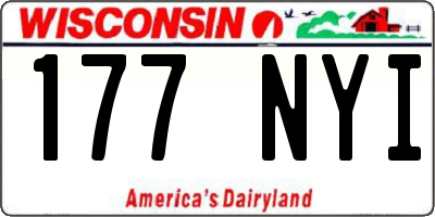 WI license plate 177NYI